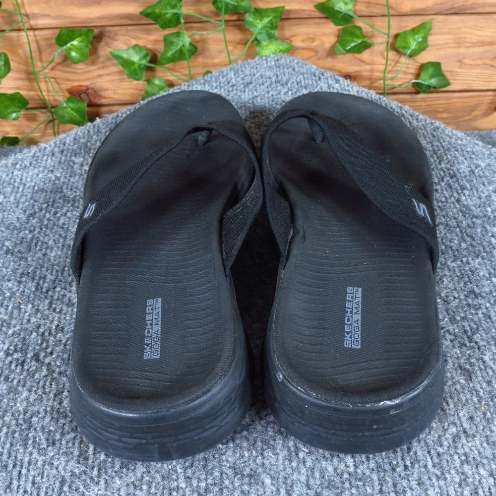 Skechers GO WALK Flex - Splendor Women Sandal Size 9 Casual Walking Black Fabric